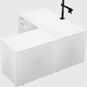 L-shaped office desk