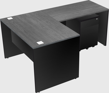 L-shaped office desk