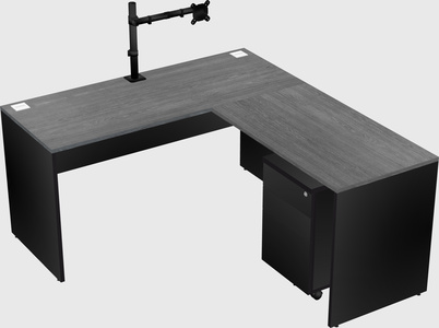 L-shaped office desk