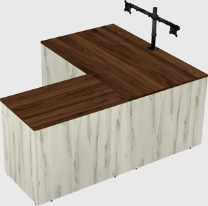 L-shaped office desk