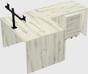 L-shaped office desk
