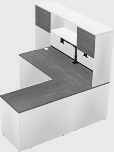 L-shaped office desk