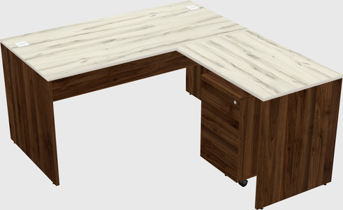 L-shaped office desk