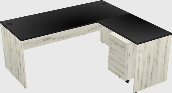 L-shaped office desk