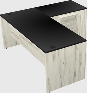 L-shaped office desk