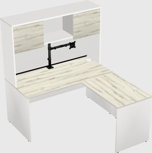 L-shaped office desk