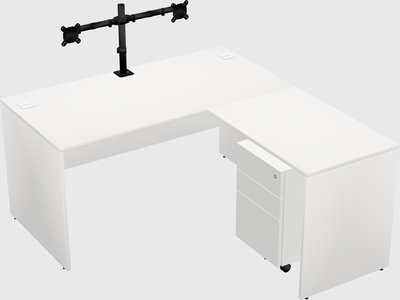 L-shaped office desk