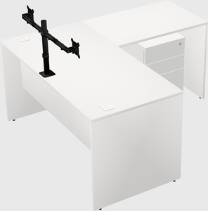 L-shaped office desk