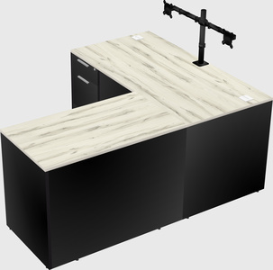 L-shaped office desk