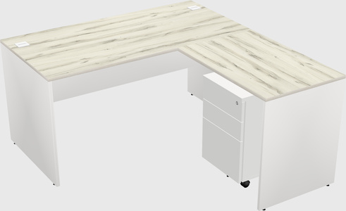 L-shaped office desk