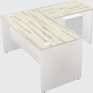 L-shaped office desk