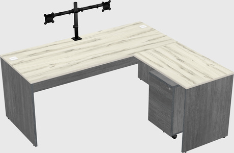 L-shaped office desk