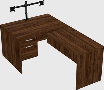 L-shaped office desk