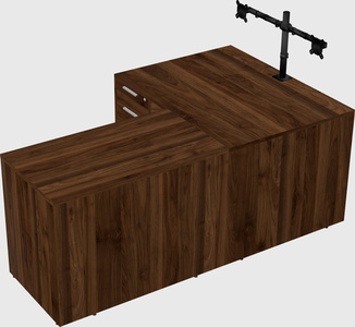 L-shaped office desk