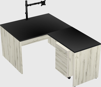 L-shaped office desk