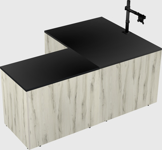 L-shaped office desk