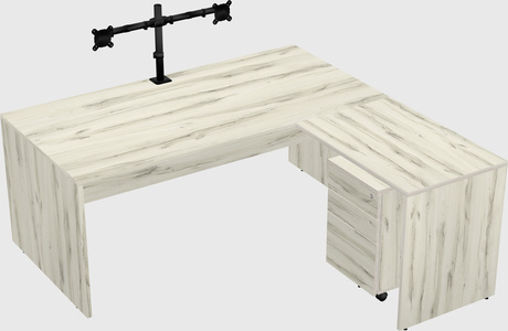 L-shaped office desk