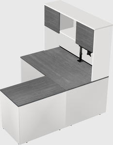 L-shaped office desk