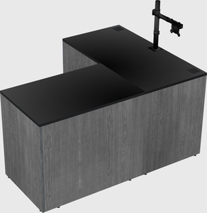 L-shaped office desk