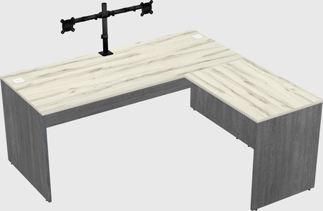 L-shaped office desk