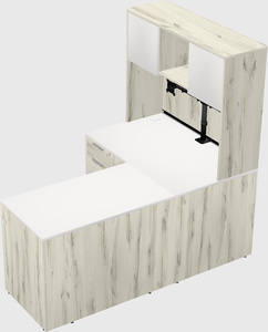 L-shaped office desk