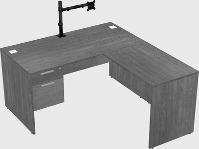L-shaped office desk