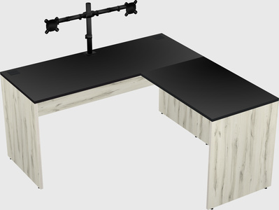 L-shaped office desk