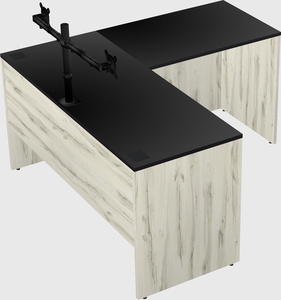 L-shaped office desk