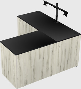 L-shaped office desk