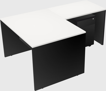 L-shaped office desk