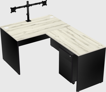 L-shaped office desk