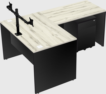 L-shaped office desk