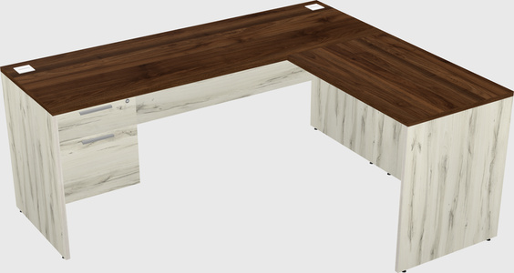 L-shaped office desk