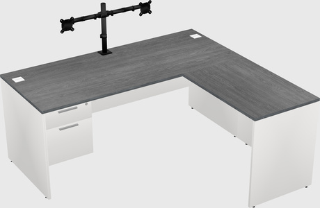 L-shaped office desk