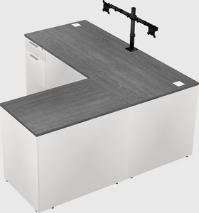 L-shaped office desk