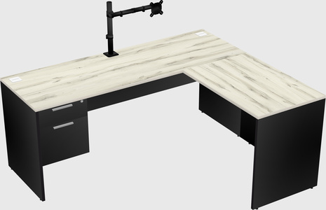 L-shaped office desk
