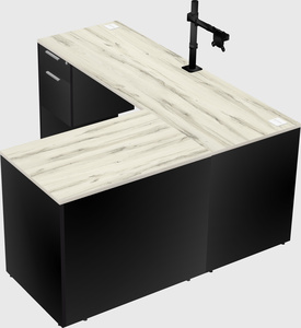 L-shaped office desk