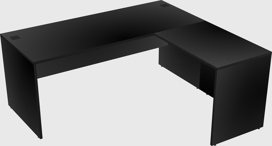L-shaped office desk