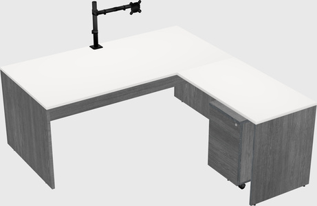 L-shaped office desk