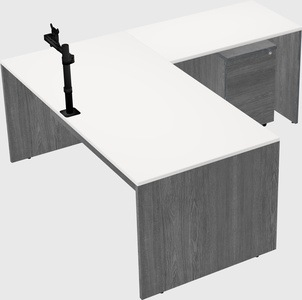 L-shaped office desk
