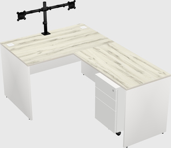 L-shaped office desk