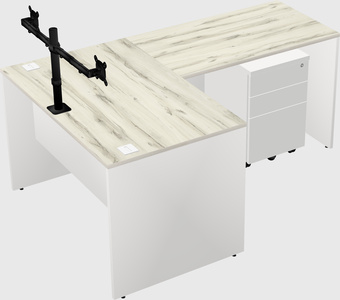 L-shaped office desk