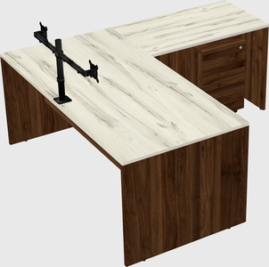 L-shaped office desk