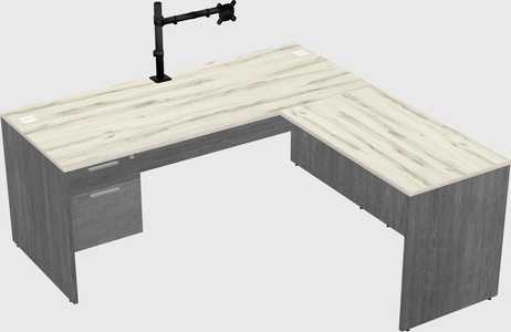L-shaped office desk