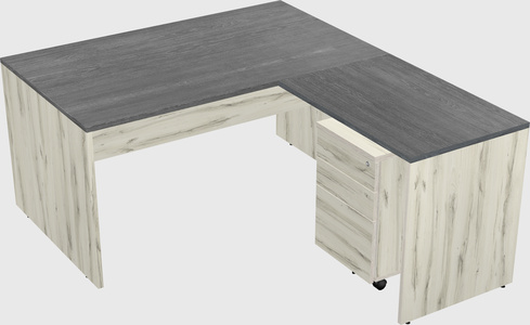 L-shaped office desk