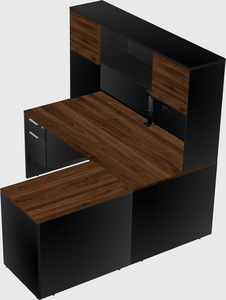 L-shaped office desk