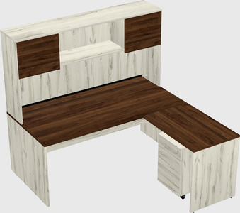 L-shaped office desk