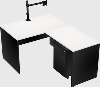L-shaped office desk
