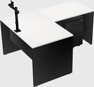 L-shaped office desk