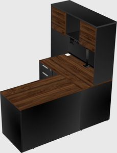 L-shaped office desk